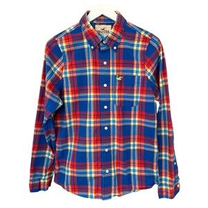 Vintage Y2K Hollister Plaid Long Sleeve Button Down Shirt Women’s Size Medium